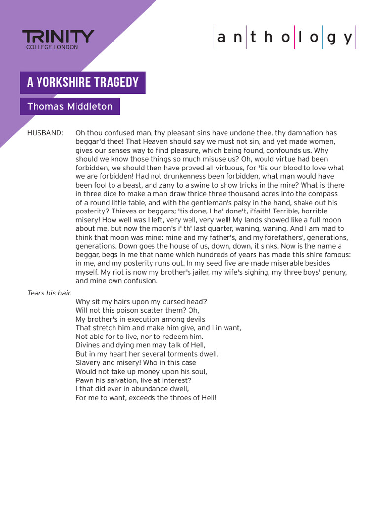 AdMon A Yorkshire Tragedy PDF Religious Belief And Doctrine