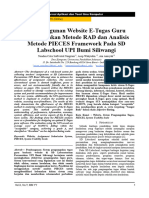 Pembangunan Website E-Tugas Guru Menggunakan Metode RAD Dan Analisis Metode PIECES Framework Pada SD Labschool UPI Bumi Siliwangi