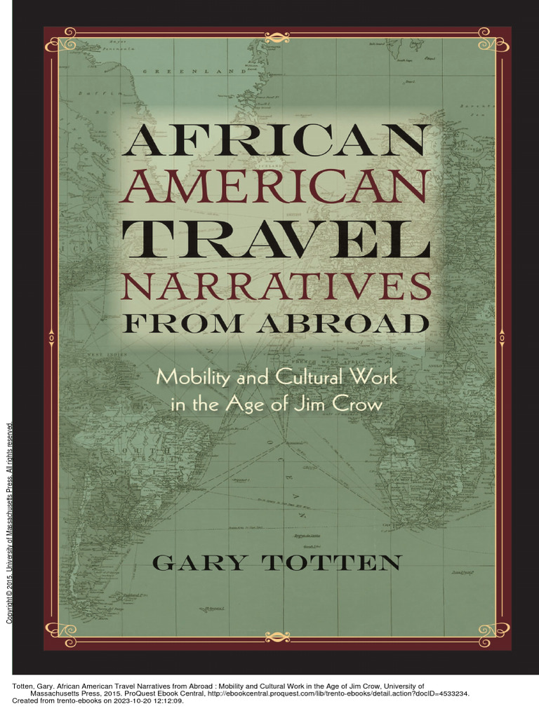 African American Travel Narratives From Abroad Mob... PDF Narrative Racial Segregation