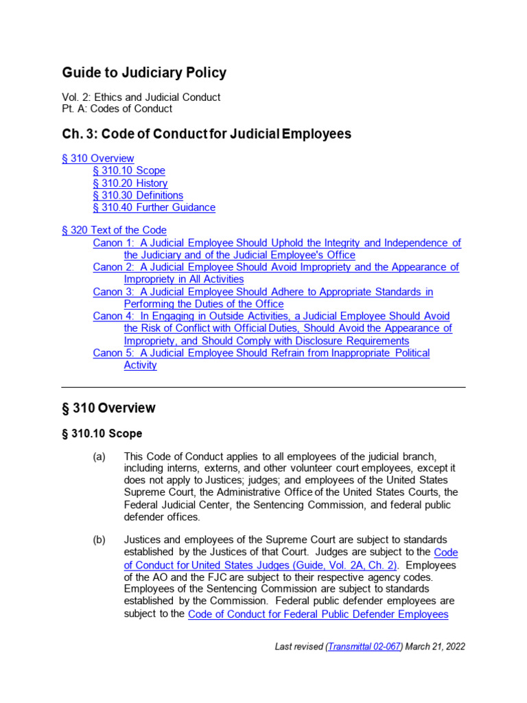 Judicial Code of Conduct PDF Judiciaries Employment