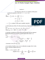 CBSE Class 10 Maths Sample Paper Solution Set 2