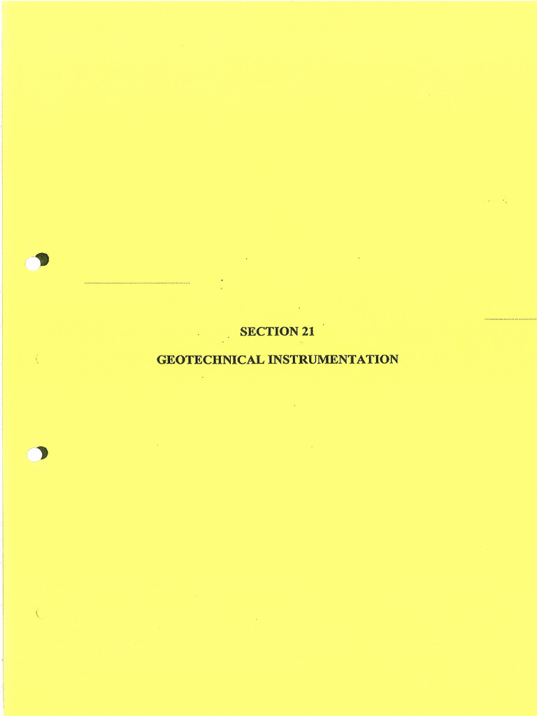 021 A.4 Section 21 - Geotechnical Instrumentation | PDF