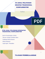 Pertemuan 2 - Etik Legal Pelayanan Kesehatan Tradisional Komplementer