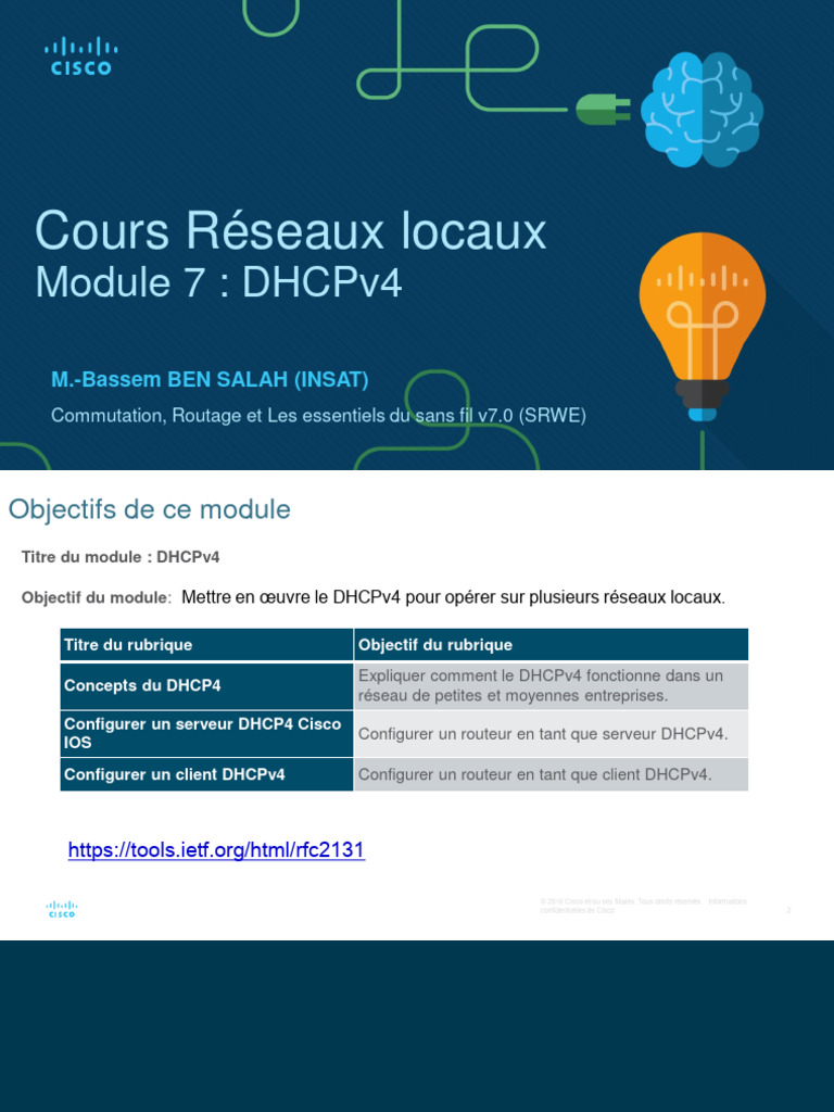 Configuration du serveur DHCPv4 Cisco | PDF | Adresse IP | Serveur ...