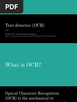 Text detector (OCR)