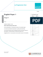 Primary Progression Tests English Stage 5 Paper1 2014