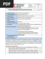 BSCS Programme Specification Effective AY 2022 2023