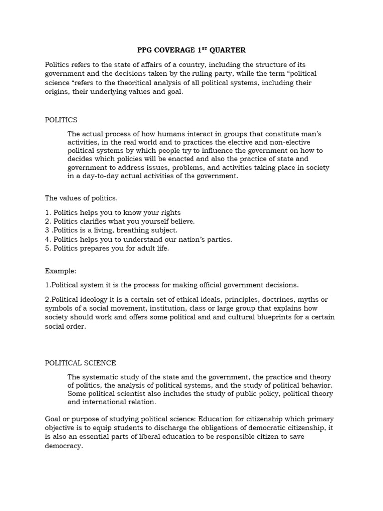 Understanding Philippine Politics | PDF | Liberalism | Power (Social ...