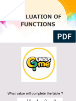 Lesson 3 Evaluation of Functions