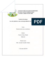 Ensayo Las Artes Plasticas Como Estrategia Didactica de Aprendizaje