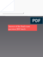 Answer of Final Exam Question of 201