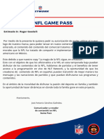 NFL Game Pass Formato