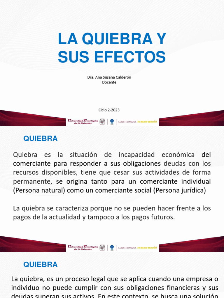 Efectos de la Quiebra en el Comerciante | PDF | Derecho