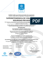 Certificado ISO 90012015 SUPERVIGILANCIA