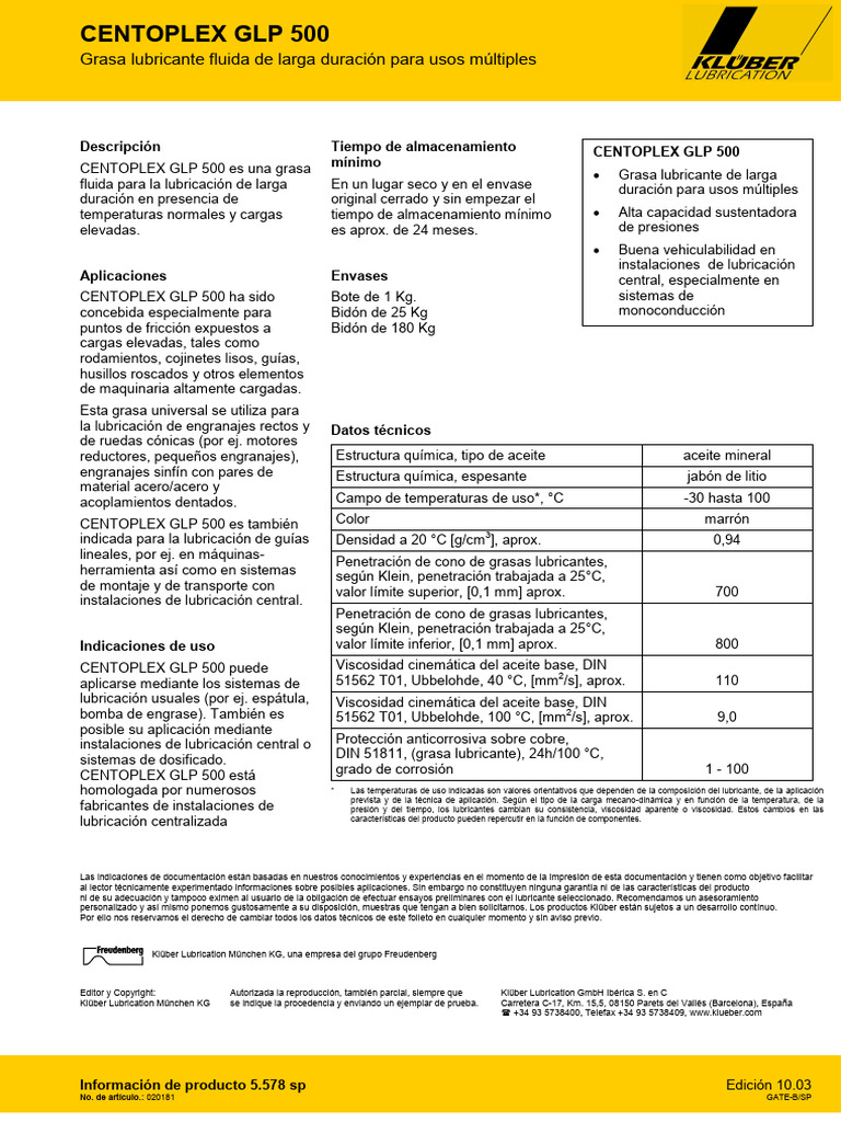 CENTOPLEX GLP 500-sp | PDF | Rodamiento (Mecánico) | Engranaje