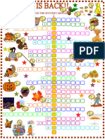 Autumn Crossword With Options and Answer Key