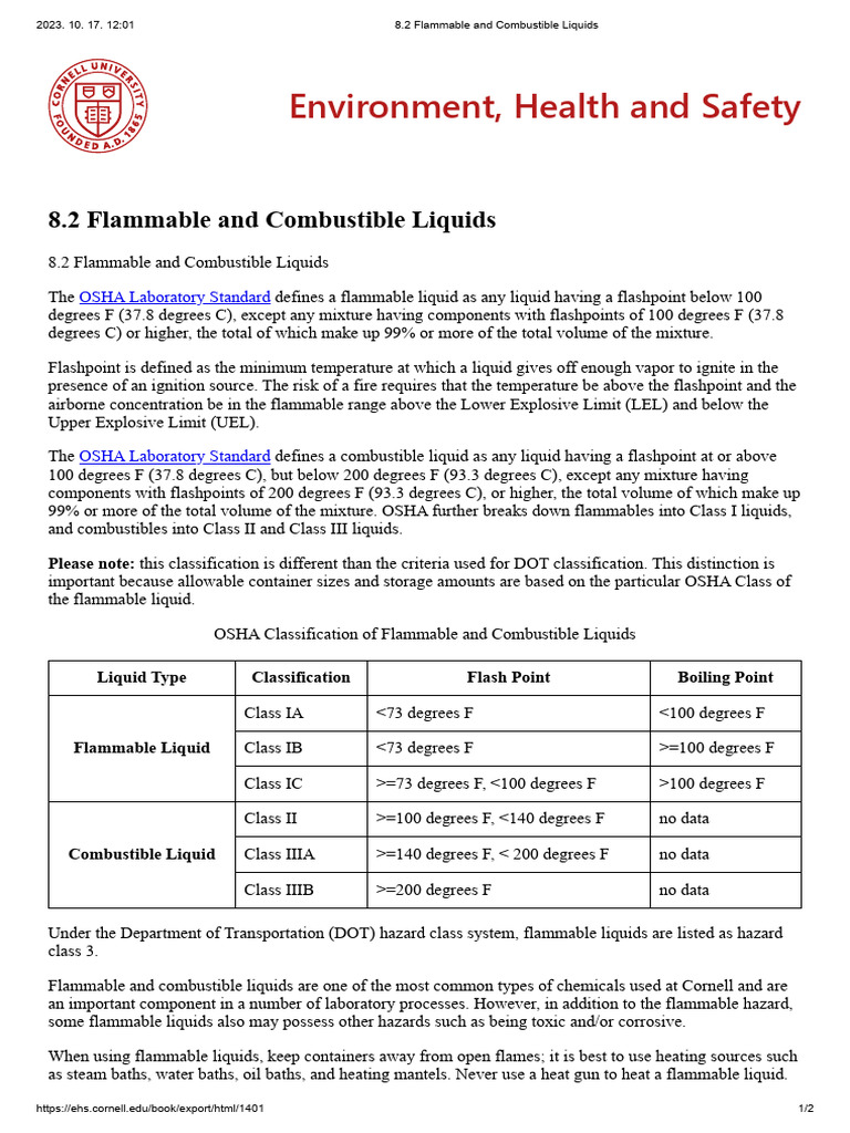 8.2 Flammable and Combustible Liquids Download Free PDF