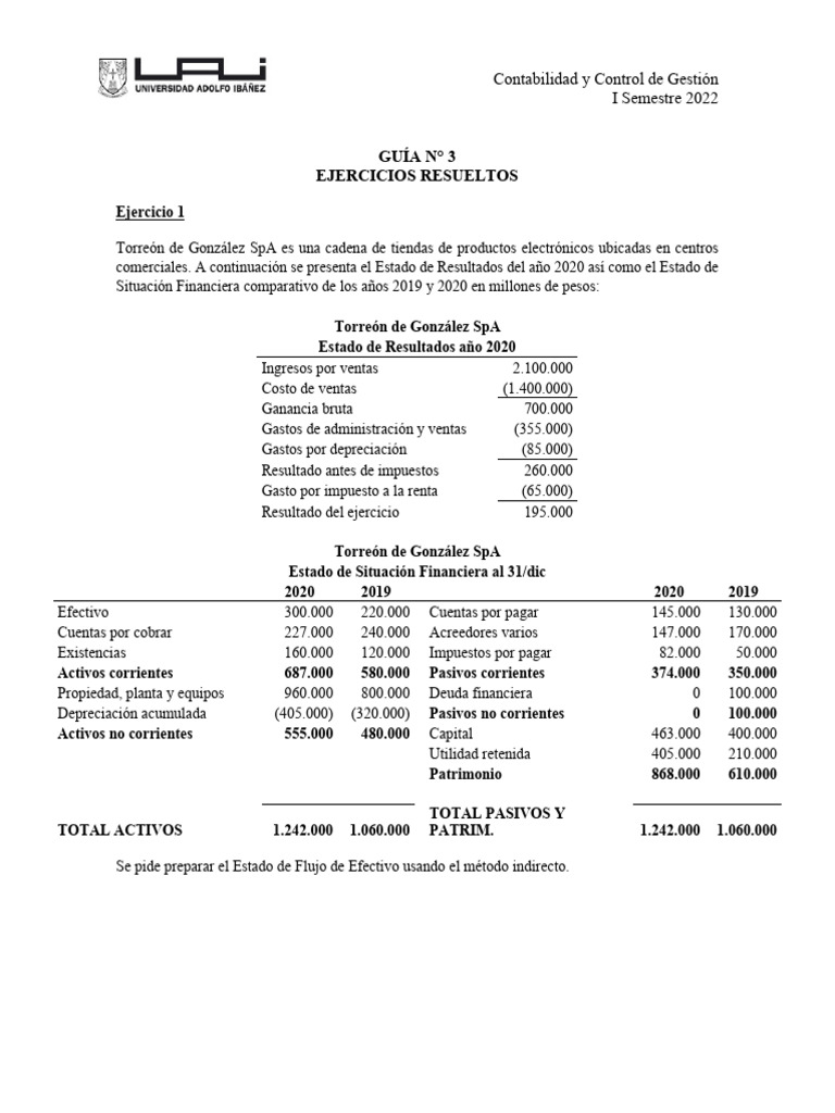 Guía 3 - Contabilidad y Control de Gestión | PDF | Depreciación ...