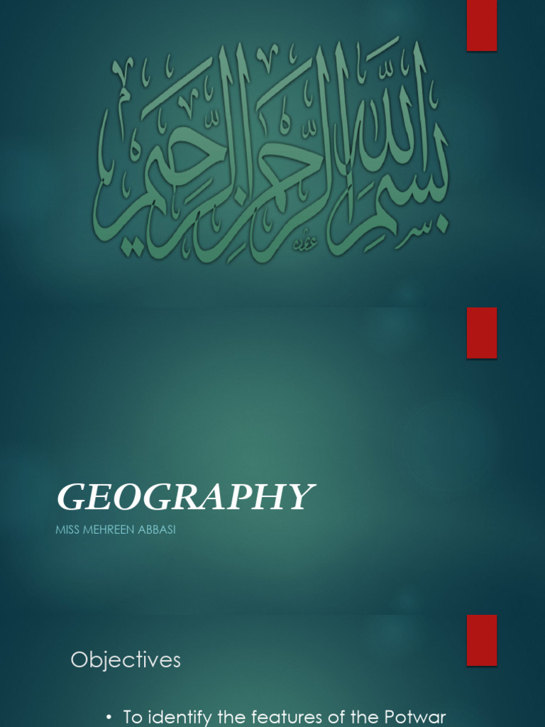 CHP 1 Potwar Plateau | PDF