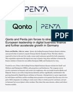 Qonto and Penta Join Forces To Strengthen