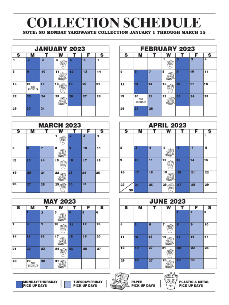 2023 Garbage Schedule PDF