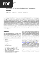 Conventional and Non Conventional Adsorbents For Wastewater