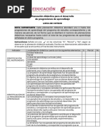 Lista de Cotejo para La Planeación Didáctica