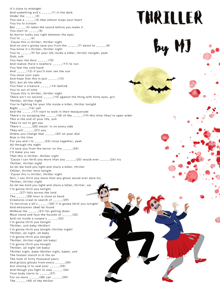 Thriller by Michael Jackson LYRICS | PDF