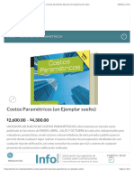 Costos Paramétricos (Un Ejemplar Suelto) - InfoIMIC - Tienda Del Instituto Mexicano de Ingeniería de Costos