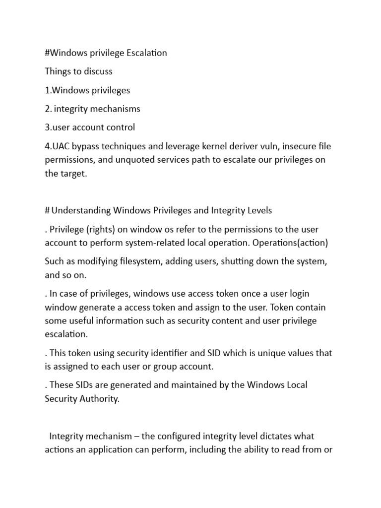 Windows Privilege Escalation PDF