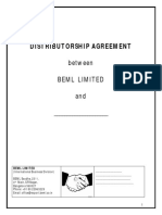 Distributorship Agreement: Between Beml Limited and