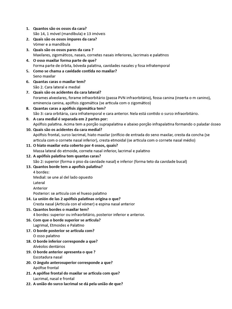 3 ossos da cara check pdf anatomia sistema locomotor