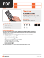 Wavelinx Pro Lite Ir Remote (Acc-P-Rt) Spec Sheet