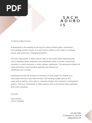 Beige Geometric Minimalist Business Letterhead
