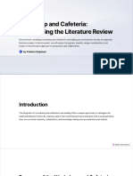 Workshop and Cafeteria: Redesigning The Literature Review: by Fatuma Sulyman