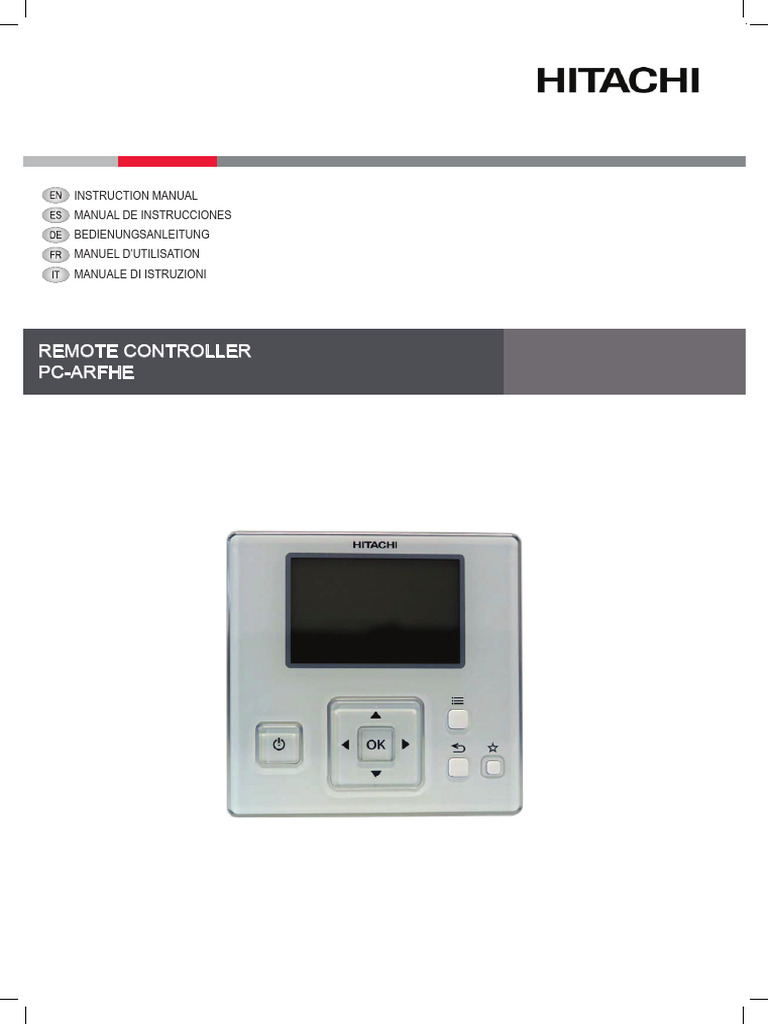 Manuel d'utilisation télécommande Hitachi | PDF