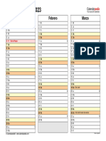 Calendario Trimestral 2023 Horizontal