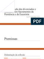 A participação nos sacramentos da penitência e da eucaristia por parte dos divorciados e recasados - Mosteiro