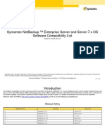 Symantec Netbackup ™ Enterprise Server and Server 7.X Os Software Compatibility List