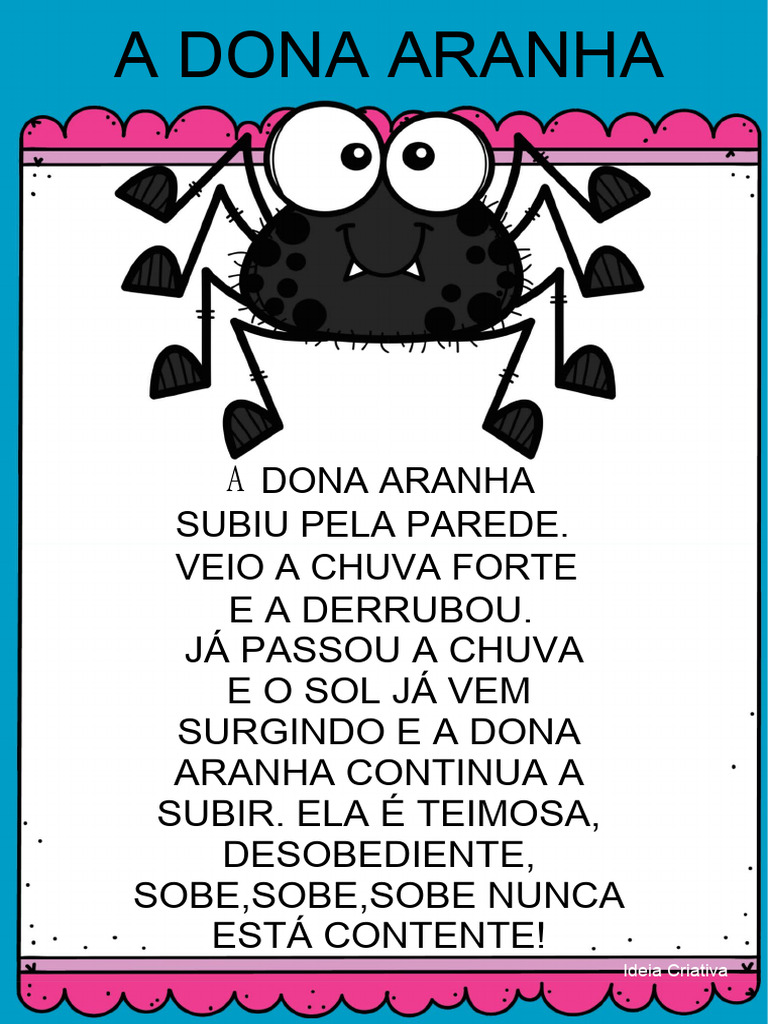 Atividades da Música Dona Aranha | PDF