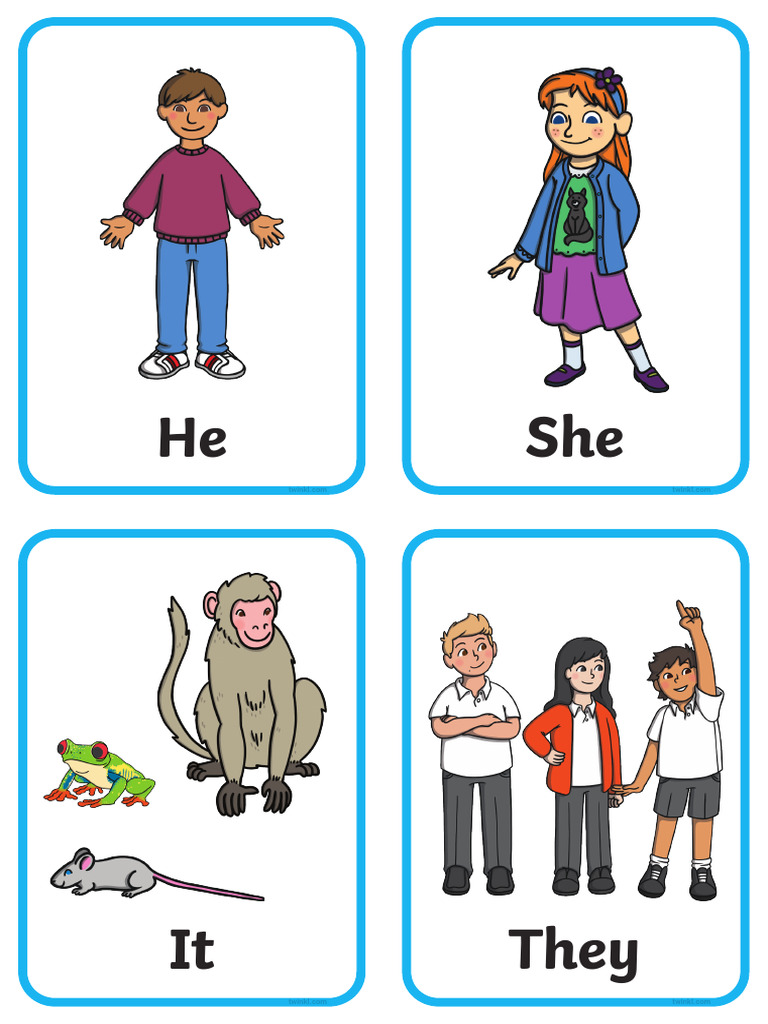 T S 756 He She They and It Finish The Sentence Picture Description ...