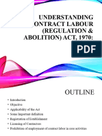 Contract Labour (Regulation & Abolition) Act-1