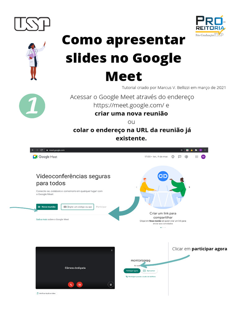 Tutorial google meet apresentacao de slides prpg 03 2021 pdf