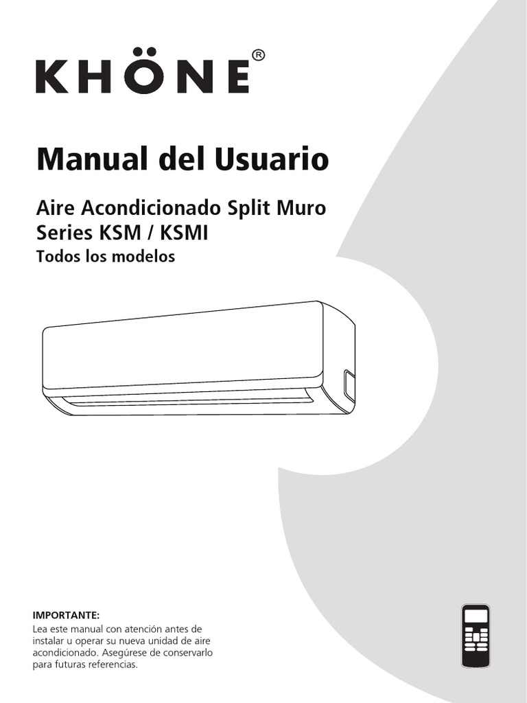 MANUAL EQUIPO AIRE ACONDICIONADO KHONE 203264M PDF Aire