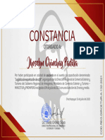 Constancia: Jhoselyn Chinchay Padi A