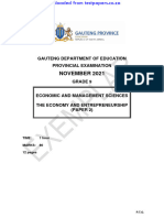 Gr9 EMS P2 (English) November 2021 Question Paper