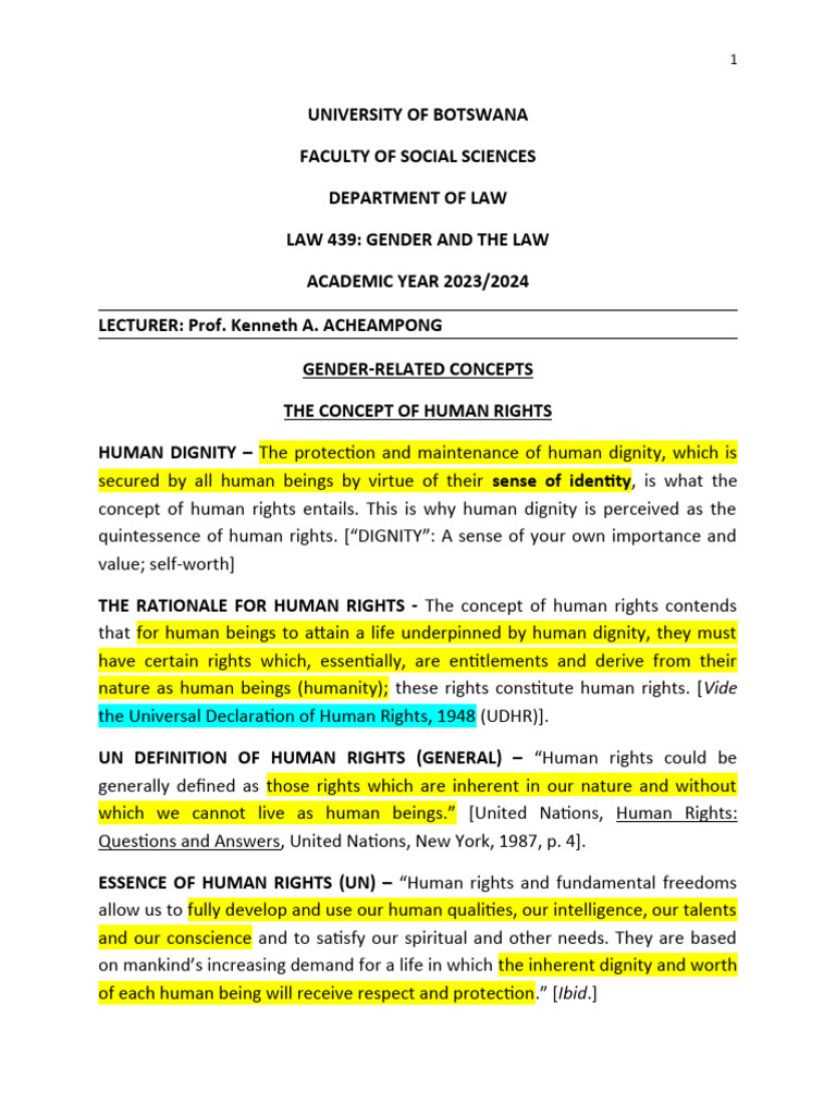Understanding Human Rights and Dignity | PDF | Politics