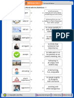 Definitions - Match The Words With The Definitions