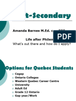 Grade 11s Post-Secondary Presentation 2023