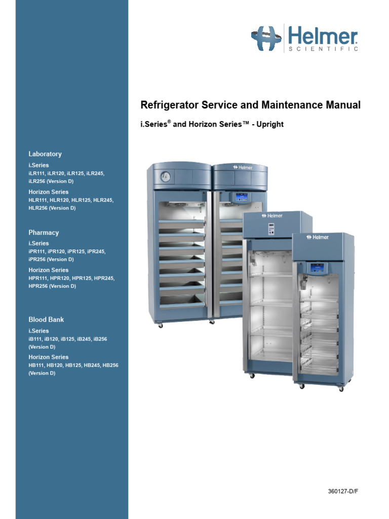 Manual de Servicio - Refrigerador - Helmer Scientific | PDF | Switch ...